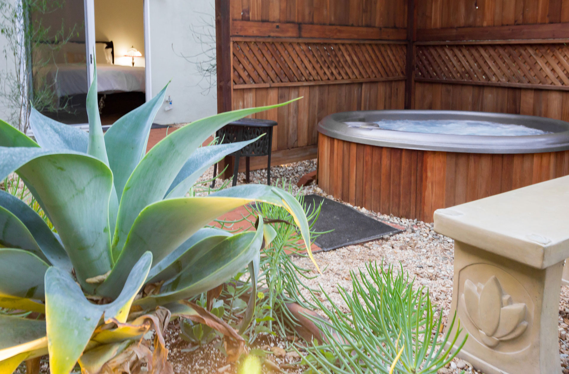 Standard King Room Hot Tub Plants