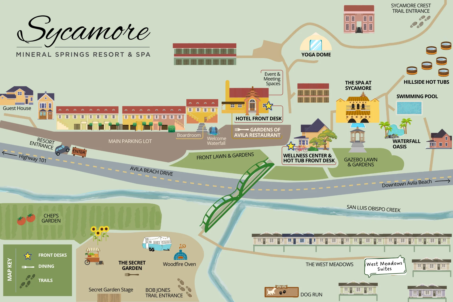 Website Map – West Meadows Suites California Mineral Hot Springs Resort